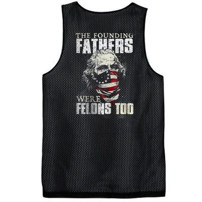 The Founding Fathers Were Felons Too Mesh Reversible Basketball Jersey Tank