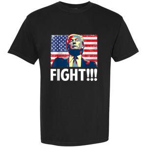 Trump Fight Fighter Supporter Voters American Flag Garment-Dyed Heavyweight T-Shirt