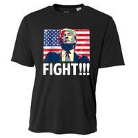 Trump Fight Fighter Supporter Voters American Flag Cooling Performance Crew T-Shirt