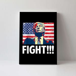 Trump Fight Fighter Supporter Voters American Flag Canvas