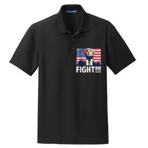 Trump Fight Fighter Supporter Voters American Flag Dry Zone Grid Polo