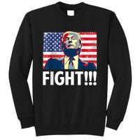 Trump Fight Fighter Supporter Voters American Flag Tall Sweatshirt