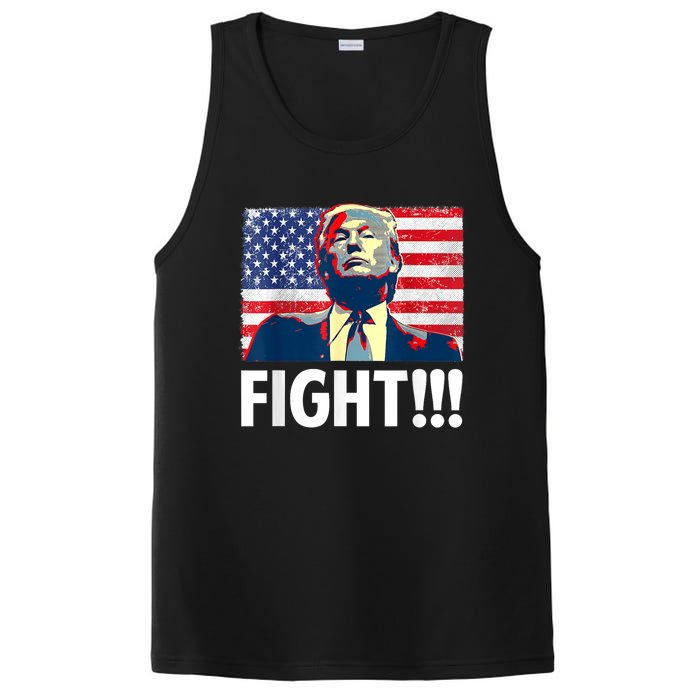 Trump Fight Fighter Supporter Voters American Flag PosiCharge Competitor Tank