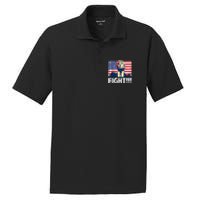 Trump Fight Fighter Supporter Voters American Flag PosiCharge RacerMesh Polo