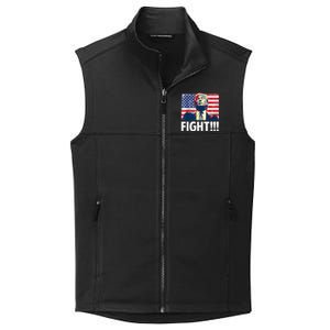 Trump Fight Fighter Supporter Voters American Flag Collective Smooth Fleece Vest