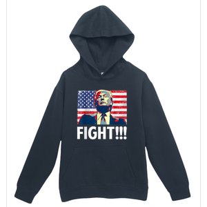 Trump Fight Fighter Supporter Voters American Flag Urban Pullover Hoodie