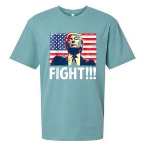 Trump Fight Fighter Supporter Voters American Flag Sueded Cloud Jersey T-Shirt