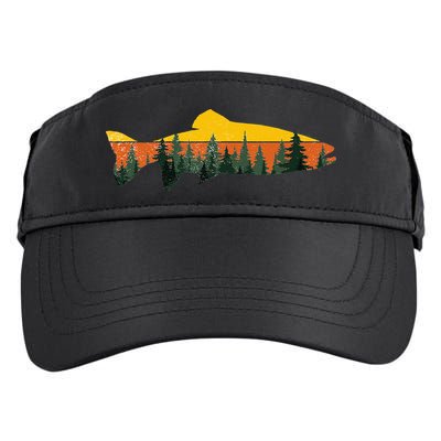 Trout Fly Fishing Outdoor Forest Nature Wildlife Fisherman Adult Drive Performance Visor