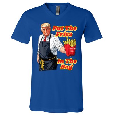 Trump Fast Food Put The Fries In The Bag 2024 V-Neck T-Shirt