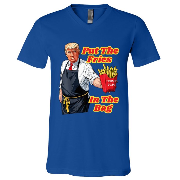 Trump Fast Food Put The Fries In The Bag 2024 V-Neck T-Shirt