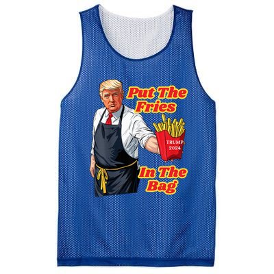 Trump Fast Food Put The Fries In The Bag 2024 Mesh Reversible Basketball Jersey Tank