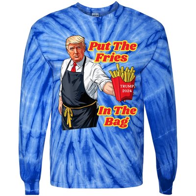 Trump Fast Food Put The Fries In The Bag 2024 Tie-Dye Long Sleeve Shirt