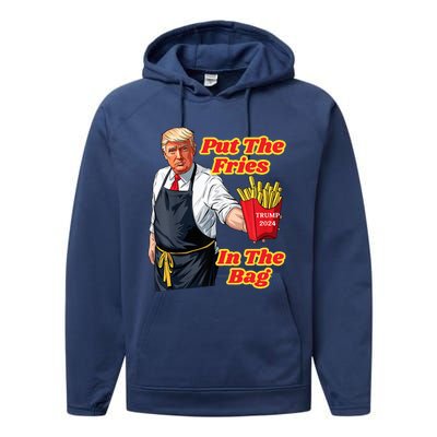 Trump Fast Food Put The Fries In The Bag 2024 Performance Fleece Hoodie