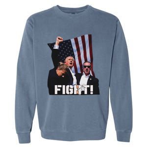 Trump Fighting For Supporters And Americans Garment-Dyed Sweatshirt