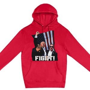 Trump Fighting For Supporters And Americans Premium Pullover Hoodie