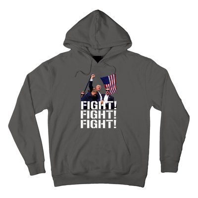 Trump Fight Fight Fight Trump Defiant Trump Shot Fist Pump Hoodie