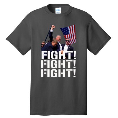 Trump Fight Fight Fight Trump Defiant Trump Shot Fist Pump Tall T-Shirt