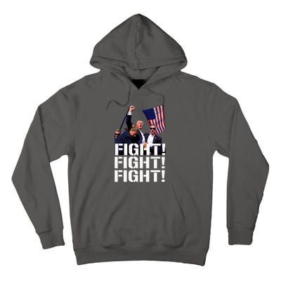 Trump Fight Fight Fight Trump Defiant Trump Shot Fist Pump Tall Hoodie