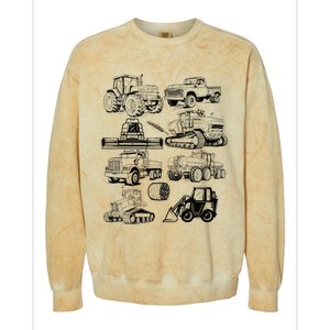 Tractor Farmer Farming Farm Trucks Colorblast Crewneck Sweatshirt