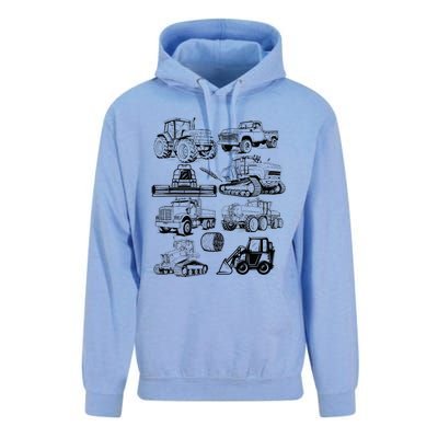 Tractor Farmer Farming Farm Trucks Unisex Surf Hoodie