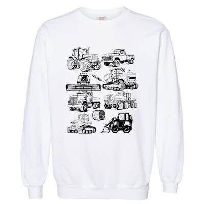 Tractor Farmer Farming Farm Trucks Garment-Dyed Sweatshirt