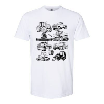 Tractor Farmer Farming Farm Trucks Softstyle CVC T-Shirt