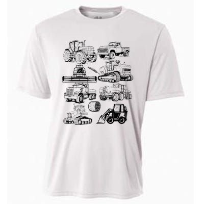 Tractor Farmer Farming Farm Trucks Cooling Performance Crew T-Shirt