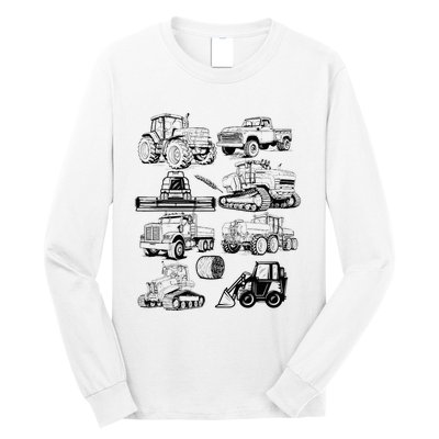 Tractor Farmer Farming Farm Trucks Long Sleeve Shirt