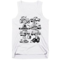 Tractor Farmer Farming Farm Trucks Tank Top