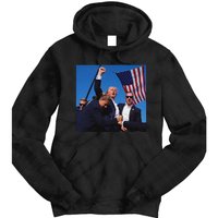 Trump Fight Fist 2024 Strong Support Tie Dye Hoodie