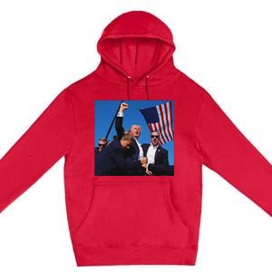 Trump Fight Fist 2024 Strong Support Premium Pullover Hoodie