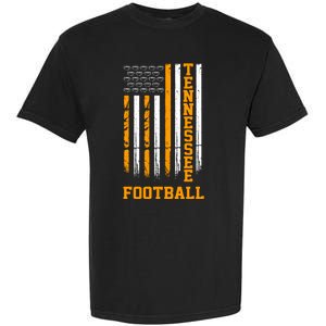 Tennessee Football Fan American Flag Garment-Dyed Heavyweight T-Shirt