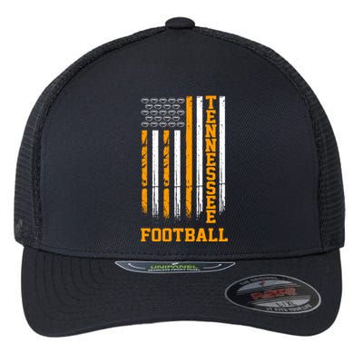 Tennessee Football Fan American Flag Flexfit Unipanel Trucker Cap