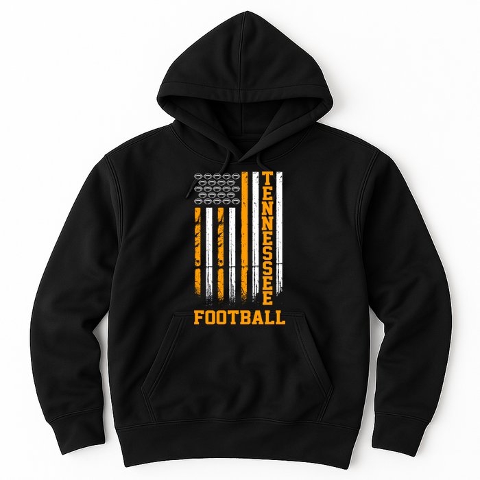 Tennessee Football Fan American Flag Hoodie