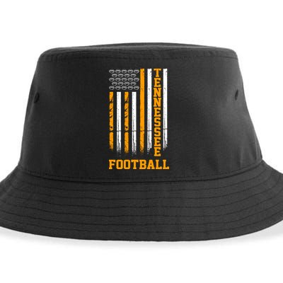 Tennessee Football Fan American Flag Sustainable Bucket Hat