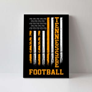 Tennessee Football Fan American Flag Canvas