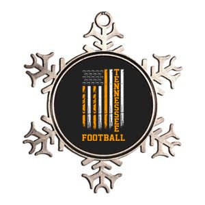 Tennessee Football Fan American Flag Metallic Star Ornament