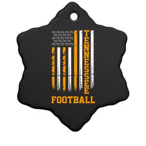 Tennessee Football Fan American Flag Ceramic Star Ornament