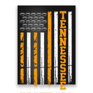 Tennessee Football Fan American Flag Poster