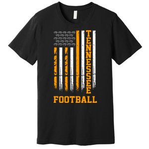 Tennessee Football Fan American Flag Premium T-Shirt