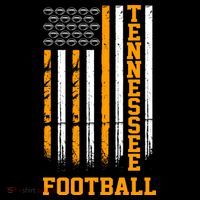 Tennessee Football Fan American Flag Premium T-Shirt