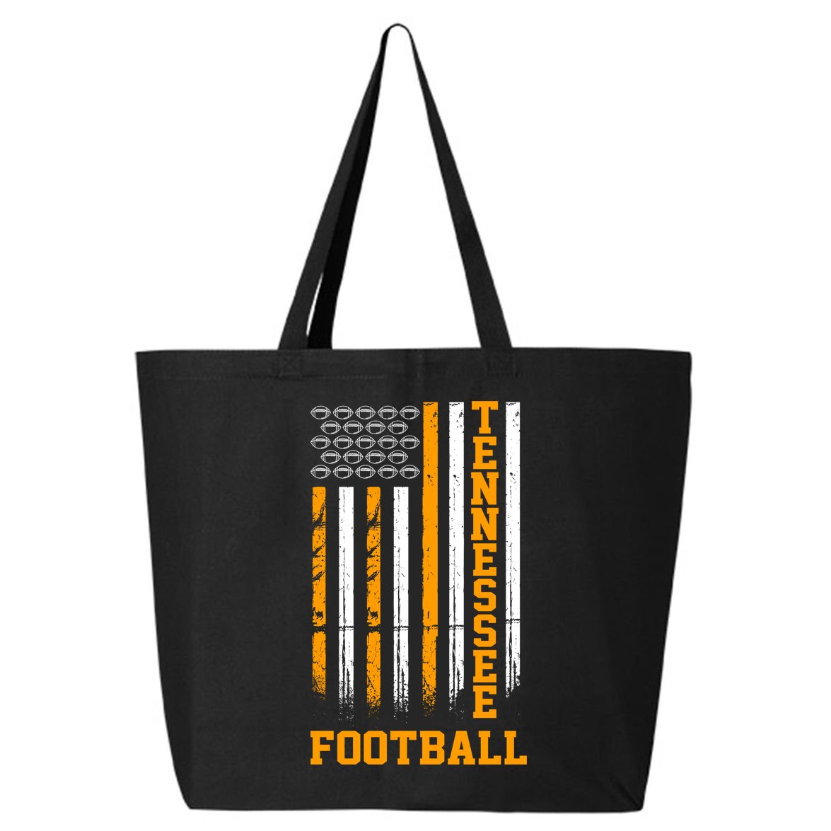 Tennessee Football Fan American Flag 25L Jumbo Tote
