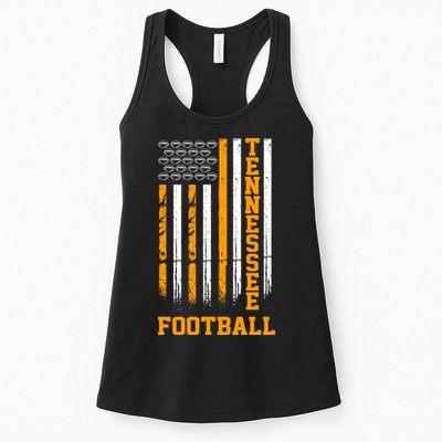 Tennessee Football Fan American Flag Womens Tank Top