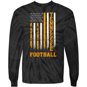 Tennessee Football Fan American Flag Tie-Dye Long Sleeve Shirt