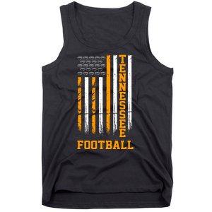 Tennessee Football Fan American Flag Tank Top