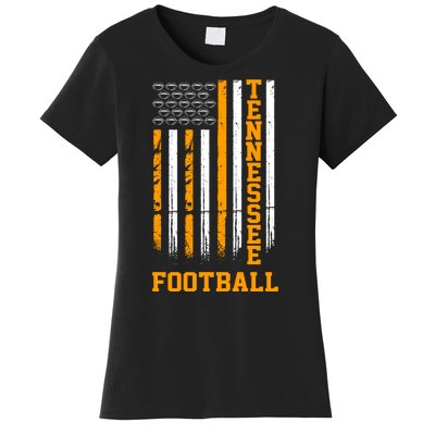 Tennessee Football Fan American Flag Women's T-Shirt