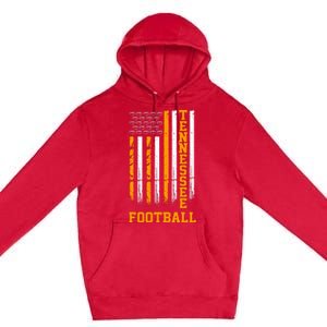 Tennessee Football Fan American Flag Premium Pullover Hoodie