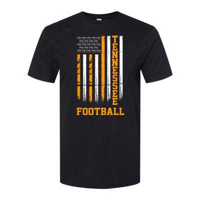 Tennessee Football Fan American Flag Softstyle® CVC T-Shirt