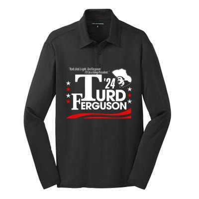 Turd Ferguson For President 2024 Silk Touch Performance Long Sleeve Polo