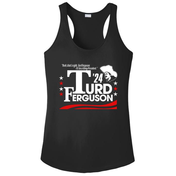 Turd Ferguson For President 2024 Ladies PosiCharge Competitor Racerback Tank